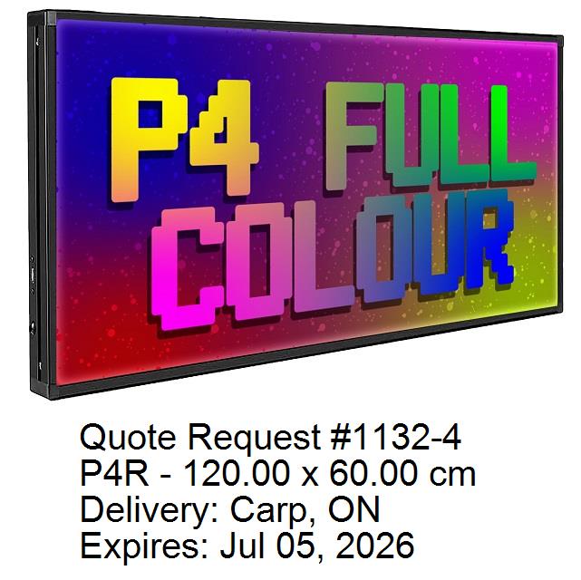 Order/Deposit for Custom P4R Sign 120.00x60.00 cm delivered to Carp, ON